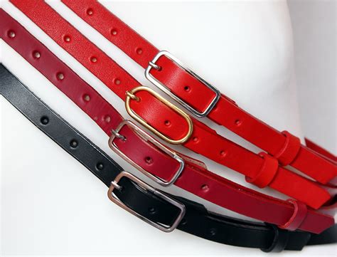 skinny leather belt women's.